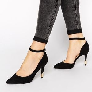ASOS New Look Silence Gold Detail Heeled Shoes